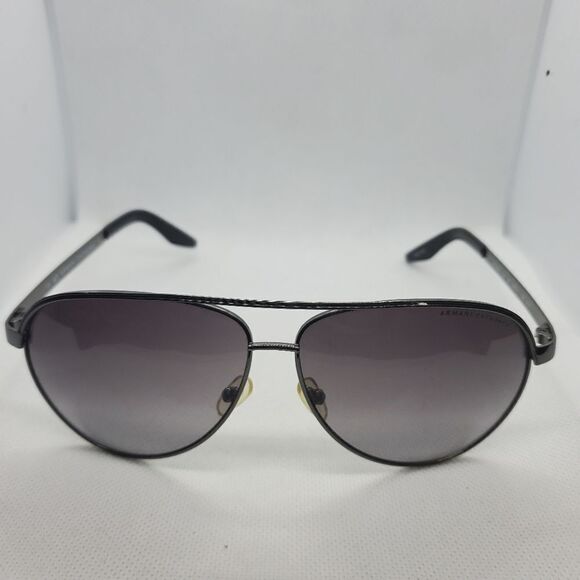 Armani Exchange Gray & Black Aviator Sunglasses & Case - Picture 6 of 15
